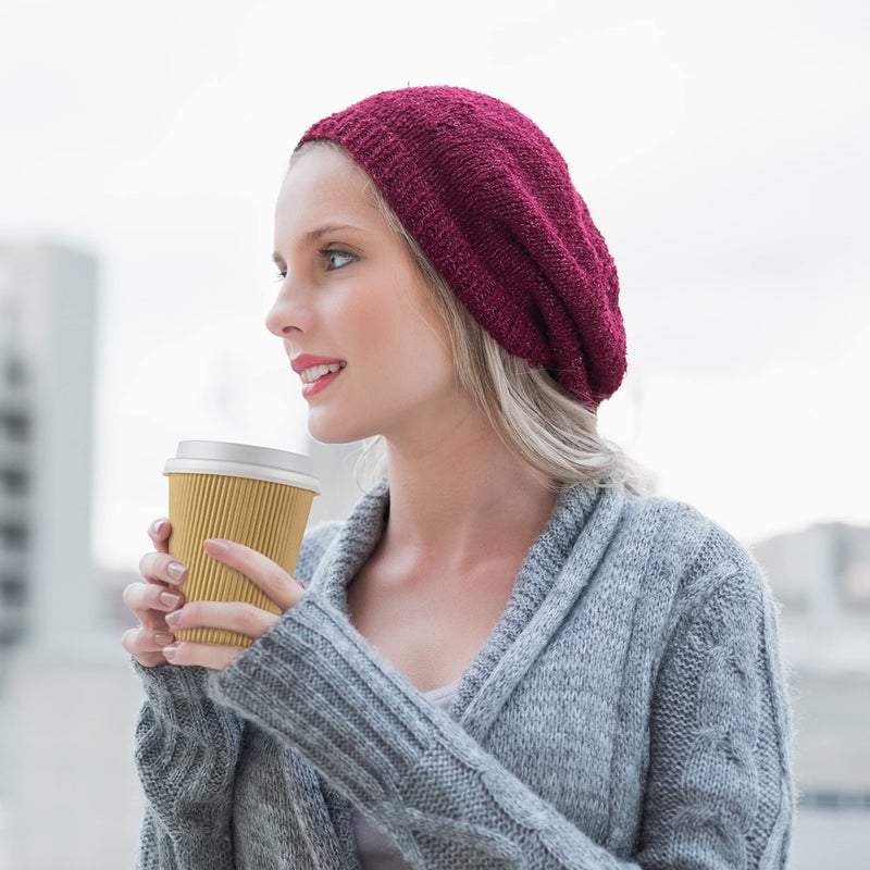 NYHI 100 8 oz Ripple Kraft Paper Cups Brown Hot Cold with Lids 3 Layer Rippled Small Insulated Disposable Coffee Cups for Cappuccino Hot Cocoa or Iced Drinks - Image 4